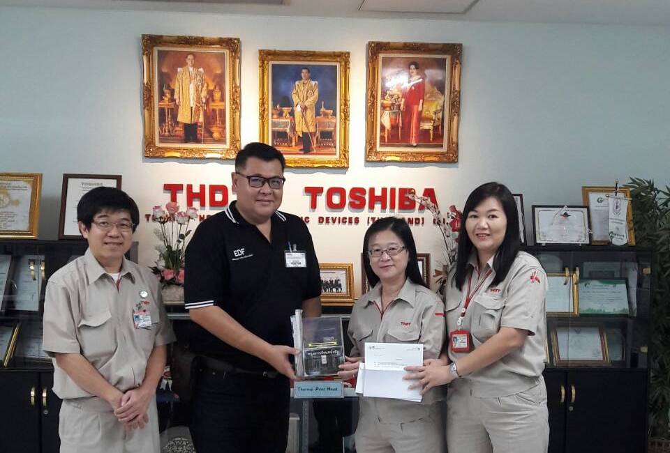 Toshiba Hokuto Electronic Devices (Thailand) Co.,Ltd. からのご寄付（2018年6月15日）: